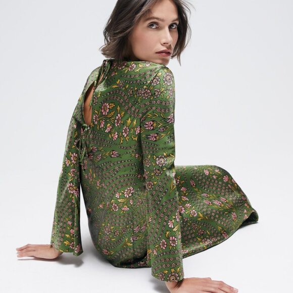 Veronica Beard  Gemma Printed Stretch Silk-Blend Maxi Dress - Picture 3 of 14